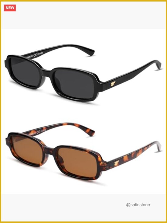 Retro Rectangle Polarized Sunglasses with UV400 Protection main image 4